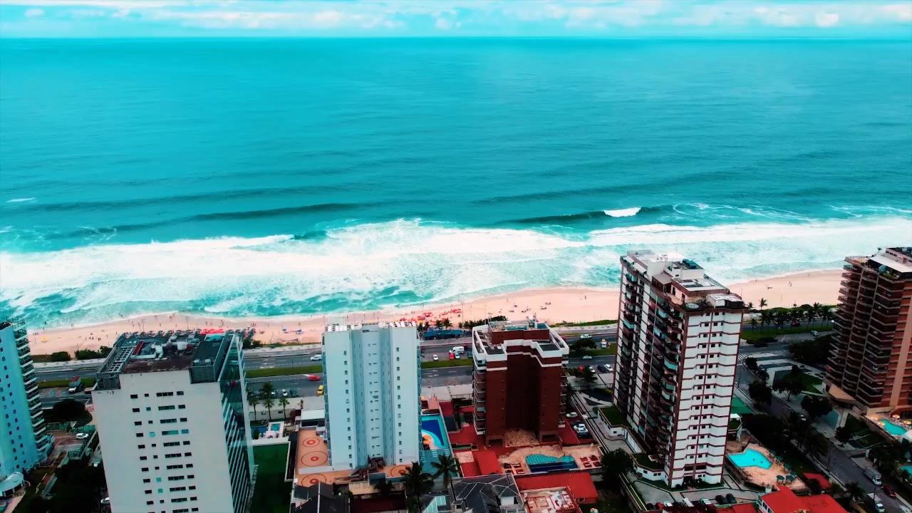 Vista aérea do Riale Brisa Barra Hotel em frente à praia